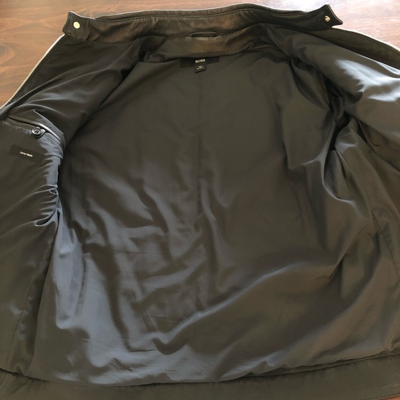 NWOT Hugo Boss Leather Jacket - Picture 6 of 7